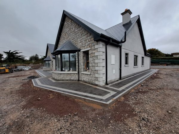 Newly laid driveway with block paving Tower