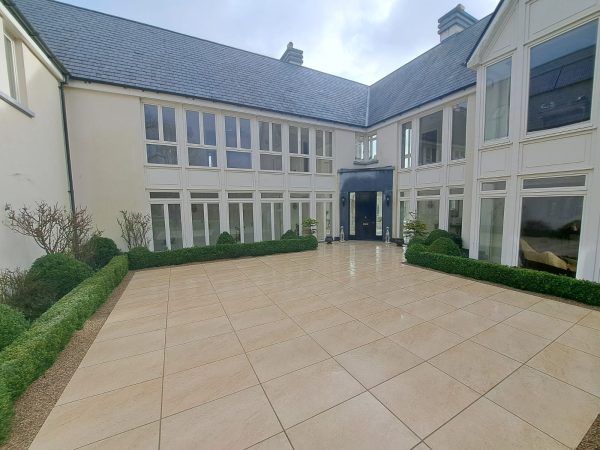 Our patio team installing a patio in Skibbereen