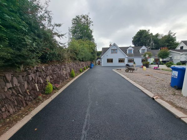 Tarmac with edging kerb border in Kanturk